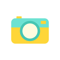 Vector illustration of a camera flat vector illustration icon