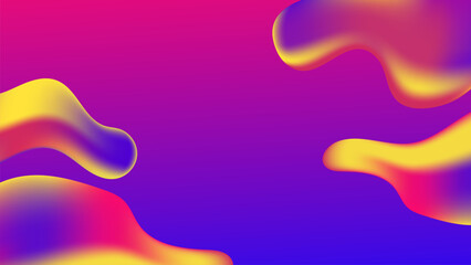 Gradient Fluid  Liquid Shapes Background 