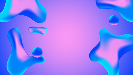 Gradient Fluid  Liquid Shapes Background 