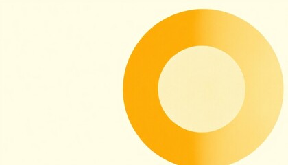 Minimalist composition with layered circular elements in varying shades of yellow on a light background for modern design and branding