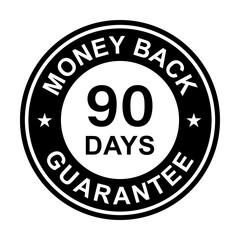 90 days money back guarantee icon vector for graphic design, logo, website, social media, mobile app, UI illustration