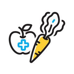 Vector multi color icon for Clinical nutrition