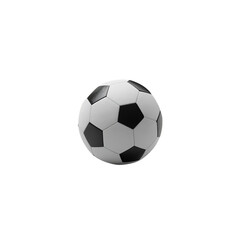 Obraz premium A classic black and white football isolated on pure white background with realistic texture
