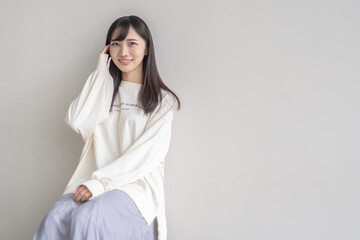Obraz premium 悩む女性