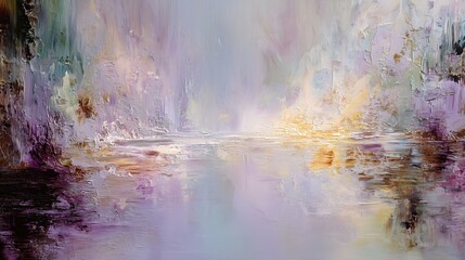 Abstract Pastel Landscape Painting