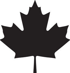Maple leaf icon, Canadian maple leaf silhouette vector