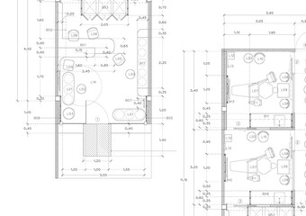 Floor plan designed building on the drawing.