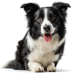 Border Collie Portrait: A captivating portrait of a Border Collie, its intelligent eyes and expressive features showcasing the breed's playful yet focused nature. A true companion for work or leisure.