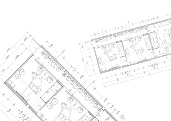 Floor plan designed building on the drawing.