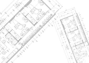 Floor plan designed building on the drawing.