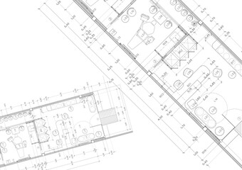 Floor plan designed building on the drawing.