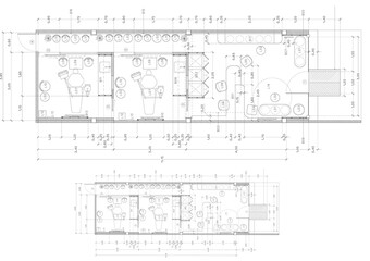 Floor plan designed building on the drawing.