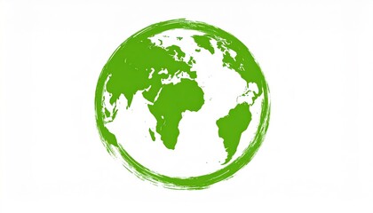 Green Planet Earth Globe Eco Friendly Environmental Conservation Illustration