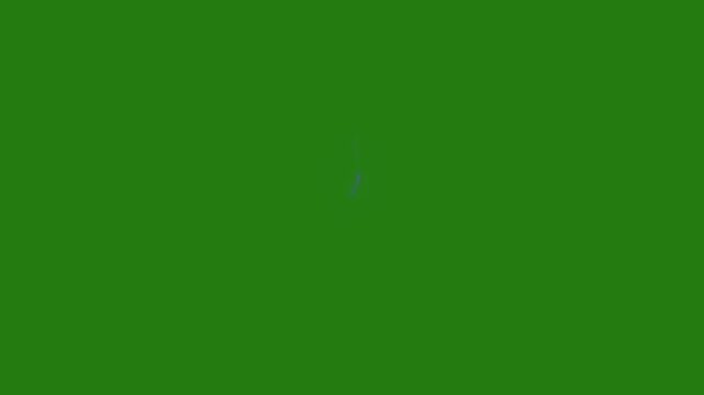 Thunder top high Resolution effect green screen,on green screen isolated with chroma key, Green screen 4K animation, isolated on green screen background.