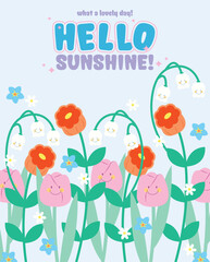 Cheerful tulips, lilies of the valley, and sunny blooms smile brightly, spreading joy and warm summer vibes all around!