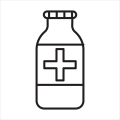 Drug icon outline vector