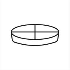 Drug icon outline vector