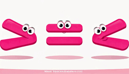 Fun Greater Than Icon for Kids Education