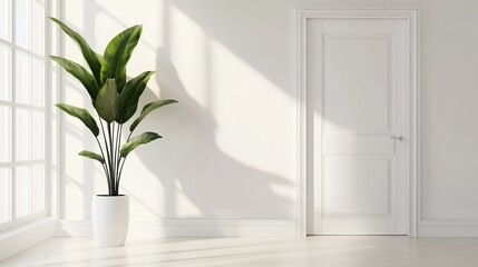 Modern, bright interior space