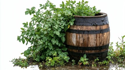 Rustic small house nestled among green trees peaceful nature scene