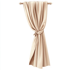 Obraz premium curtain tied to one side with gentle folds