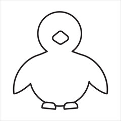 Duck icon vector outline