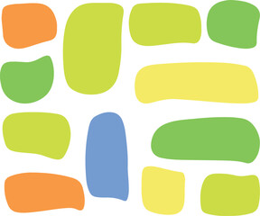 Organic Shape Text Frames Abstract Doodle Bubbles Liquid Design Elements vector