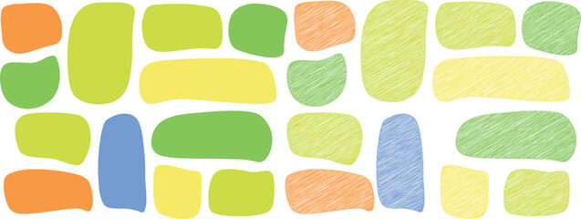 Organic Shape Text Frames Abstract Doodle Bubbles Liquid Design Elements vector