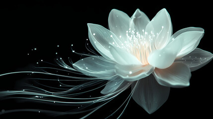 surreal white flower