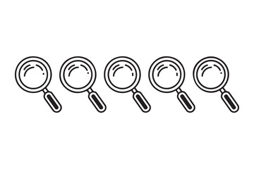 vector magnifying glass set collection 