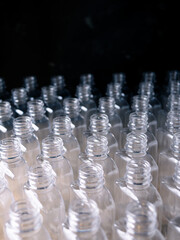 Row of plastic PET Bottles Production Line &ndash; Ready for Bottling.