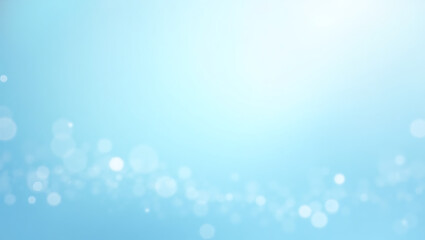 Soft abstract background in light blue with bokeh circles for elegant designs