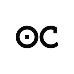 OC monogram logo design letter text name symbol monochrome logotype alphabet character simple logo