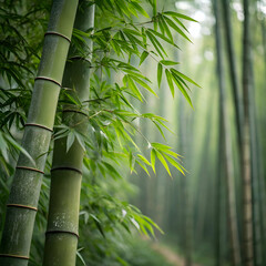 Bamboo Forest: Green Nature Image isolated background