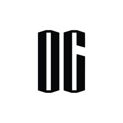 OC monogram logo design letter text name symbol monochrome logotype alphabet character simple logo