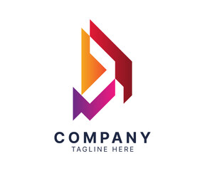 Abstract Colorful Geometric Property Logo for Business Branding