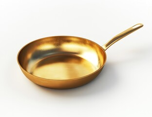 Golden frying pan, polished