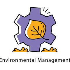 Environmental Management Vector Filled Outline Style icon. Eps 10 File