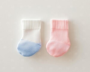 Sweet Little Feet Baby Socks in Blue and Pink.