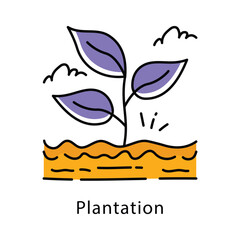 Plantation Vector Filled Outline Style icon. Eps 10 File