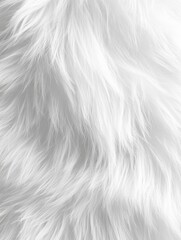 Obraz premium White Fur Texture Close Up Abstract Background Pattern Soft Fluffy Material Animal Hair Style Backdrop Monochrome Design Detail