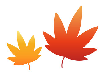 紅葉したシンプルなもみじ