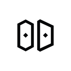OD monogram logo design letter text name symbol monochrome logotype alphabet character simple logo