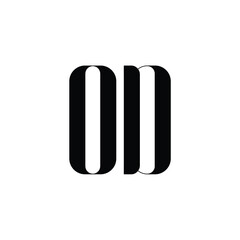 OD monogram logo design letter text name symbol monochrome logotype alphabet character simple logo