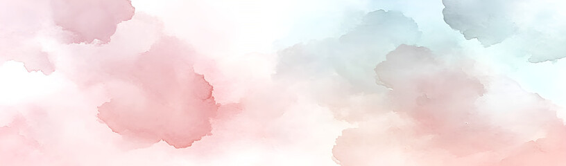 Abstract watercolor wash background with soft pastel colors of pink and blue suitable for art projects and designs