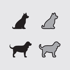 Pet Shop Badge Logo with Dog and Bones