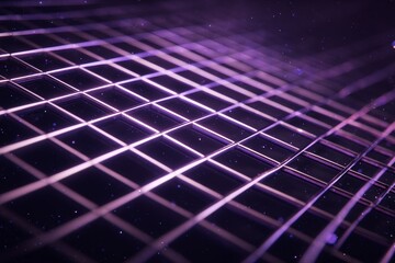 Abstract grid design with purple glowing lines.