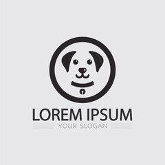 Sitting Puppy with Leash Icon for Dog Walking Services