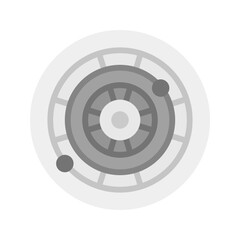 Dartboard icon vector image. Suitable for mobile apps, web apps and print media.