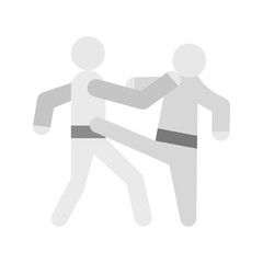 Doing Karate icon vector image. Suitable for mobile apps, web apps and print media.